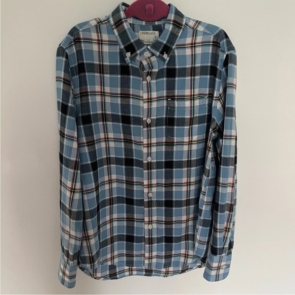 Crewcuts by J.Crew Kid's multi Shirt Sz 12y Blue Gray *K12 - Picture 1 of 3